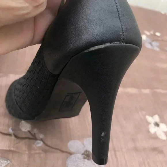 Dexflex Women’s Heels 9.5 Black Open Toe Strapless Pumps - Picture 8 of 8